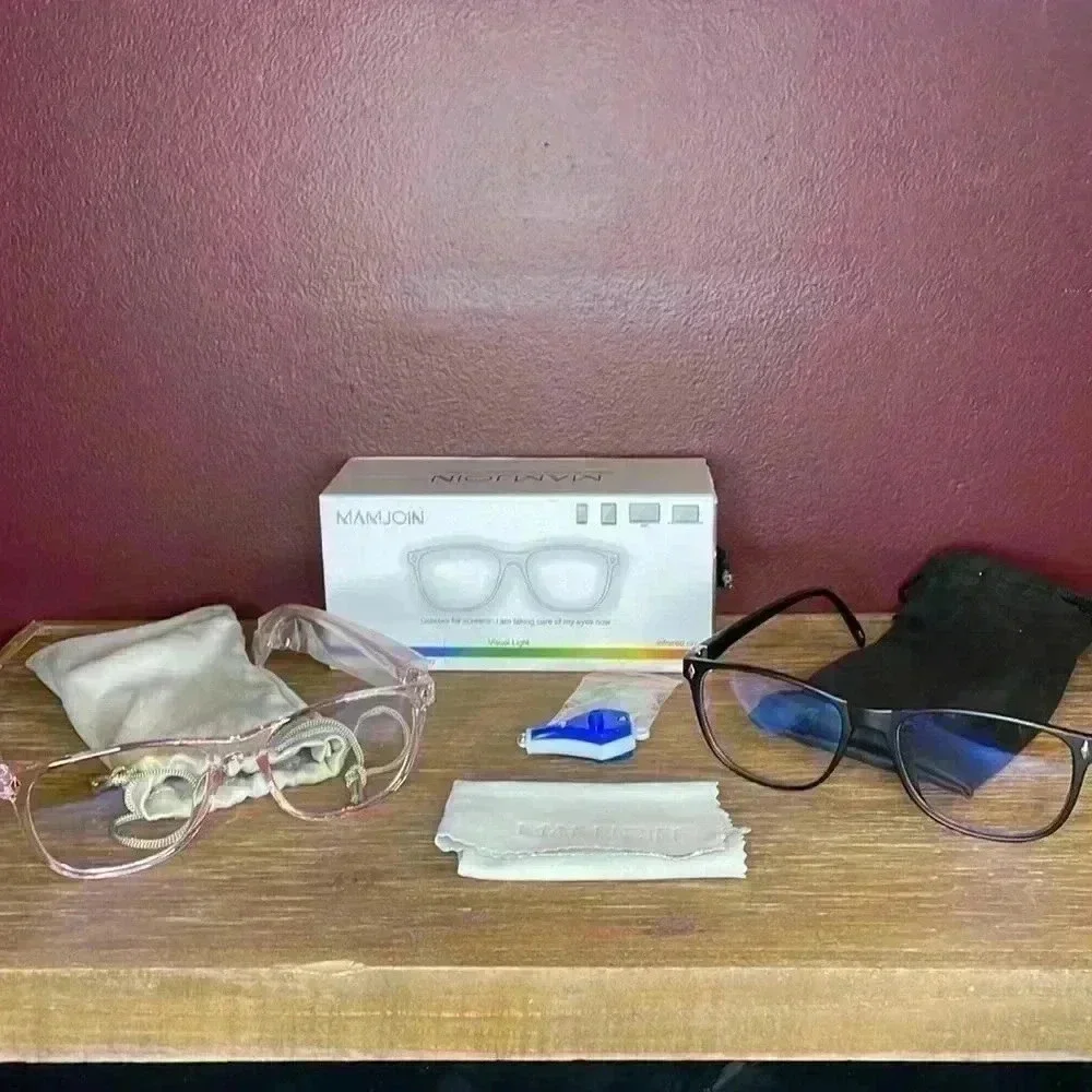 Mamjoin Glasses for Screens Set of 2 UV, Blue Light Blocking